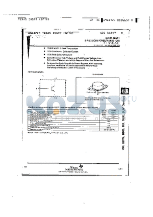 BUX81 datasheet - N-P-N SILICON POWER TRANSISTORS