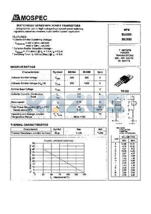BUX85 datasheet - POWER TRANSISTORS(2A,400-450V,40W)