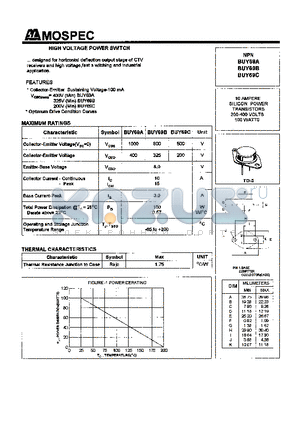 BUY69A datasheet - POWER TRANSISTORS(10A,200-400V,100W)