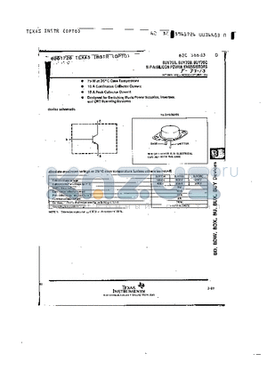 BUY70A datasheet - N P N SILICON POWER TRANSISTORS