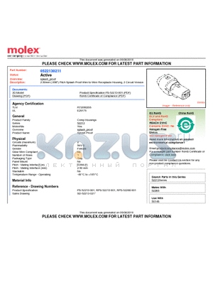 0522130211 datasheet - 2.50mm (.098