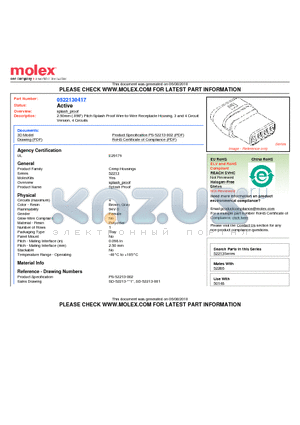 0522130417 datasheet - 2.50mm (.098