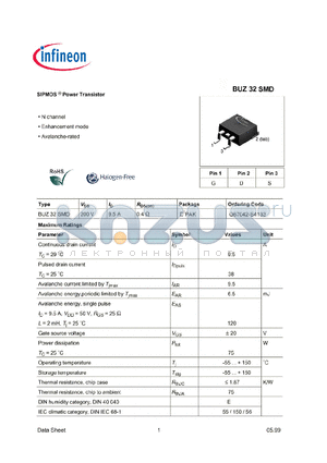 BUZ32H3045A datasheet - SIPMOS Power Transistor
