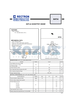 BAT54_06 datasheet - SOT-23 SCHOTTKY DIODE