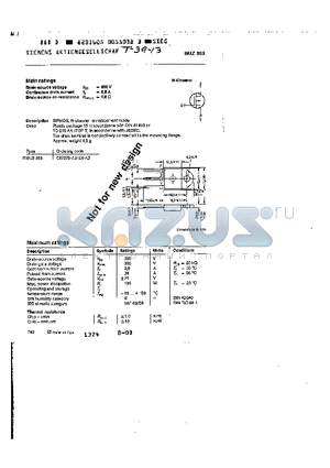 BUZ353 datasheet - main ratings