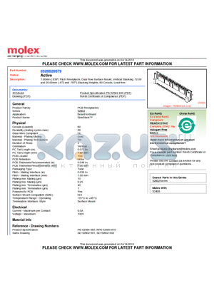 0526020679 datasheet - 1.00mm (.039