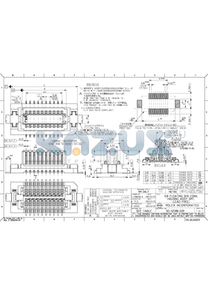 0525881875 datasheet - 0.8 BOARD TO BOARD CONN HOUSING ASSY SMT