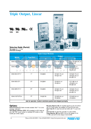 BVA-56C12T1.7 datasheet - Triple Output, Linear