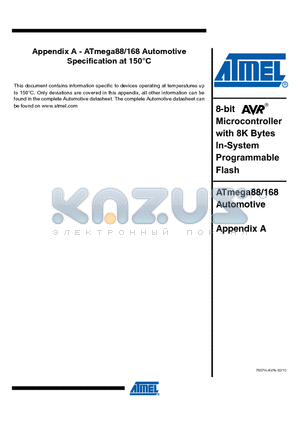 ATMEGA48_10 datasheet - Microcontroller with 8K Bytes In-System Programmable Flash