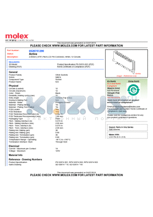 0526741290 datasheet - 2.00mm (.079