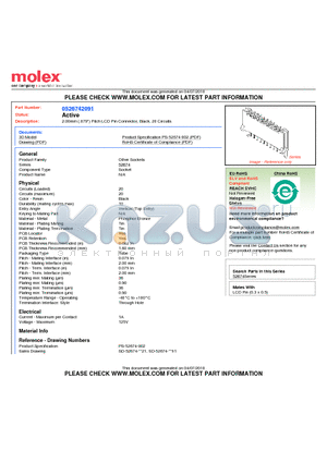 0526742091 datasheet - 2.00mm (.079