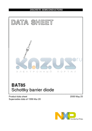 BAT85 datasheet - Schottky barrier diode