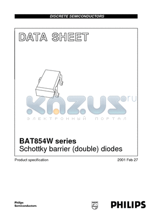 BAT854W datasheet - Schottky barrier (double) diodes