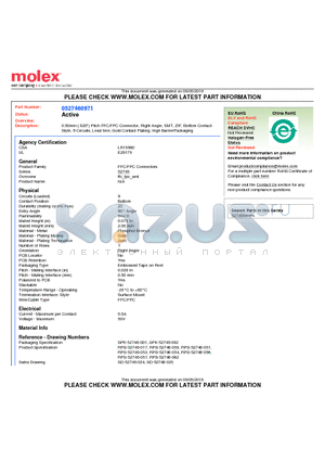 0527460971 datasheet - 0.50mm (.020