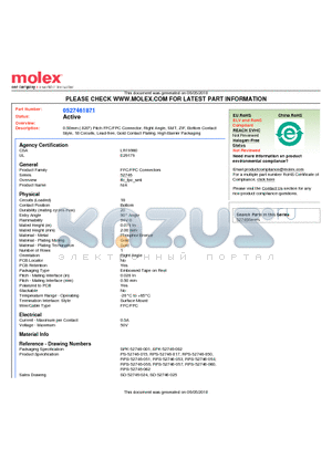 0527461871 datasheet - 0.50mm (.020