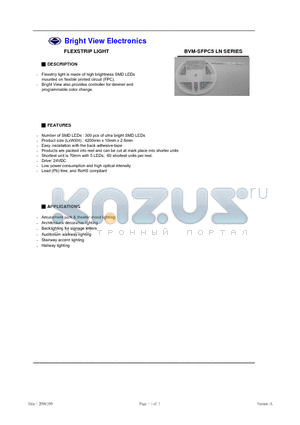 BVM-SFPC5G3SLN datasheet - FLEXSTRIP LIGHT