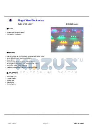 BVM-SL3B2S datasheet - FLEX STRIP LIGHT