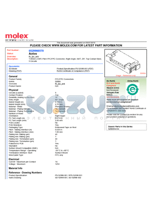 0529960570 datasheet - 1.00mm (.039