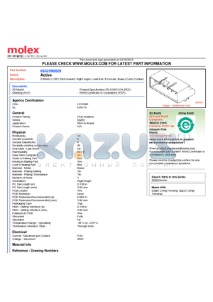 0532590629 datasheet - 3.50mm (.138