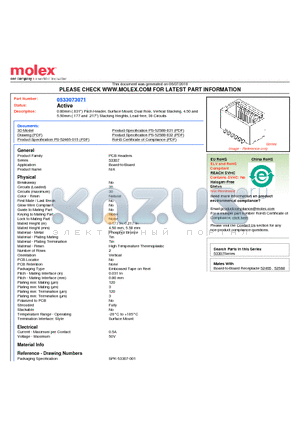 0533073071 datasheet - 0.80mm (.031