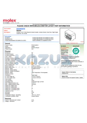 0533093070 datasheet - 0.80mm (.031