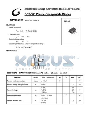 BAV199DW datasheet - Multi-Chip DIODES