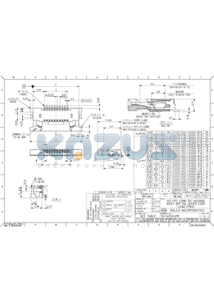 0545500594 datasheet - 0.5 FPC CONN ZIF HSG ASSY FOR SMT RA UPPER CONT -LEAD FREE-