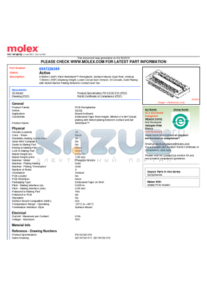 0547220344 datasheet - 0.50mm (.020