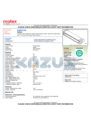 0554561359 datasheet - 1.25mm (.049