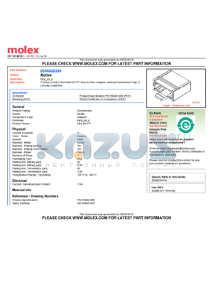 0554820339 datasheet - 1.25mm (.049