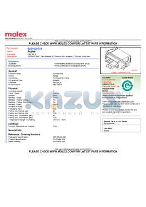 0554820719 datasheet - 1.25mm (.049