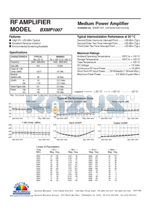 BXMP1007 datasheet - RF AMPLIFIER