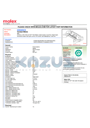 0556385019 datasheet - 2.54mm (.100