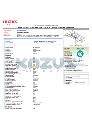 0556386039 datasheet - 2.54mm (.100