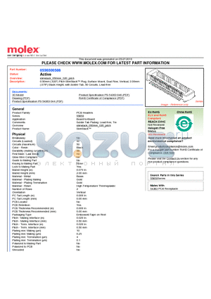 0556500588 datasheet - 0.50mm (.020