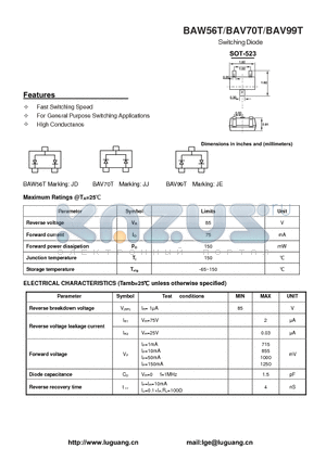 BAV70T datasheet - Switching Diode