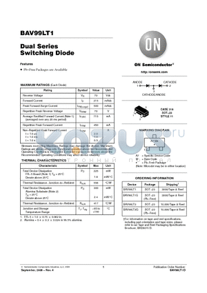 BAV99LT1_06 datasheet - Dual Series Switching Diode