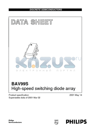 BAV99S datasheet - High-speed switching diode array