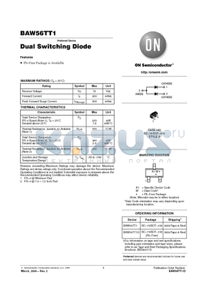 BAW56TT1 datasheet - Dual Switching Diode