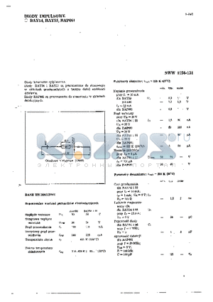 BAY54 datasheet - DIODY IMPULSOWE