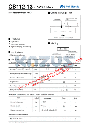 CB112-13 datasheet - Fast Recovery Diode