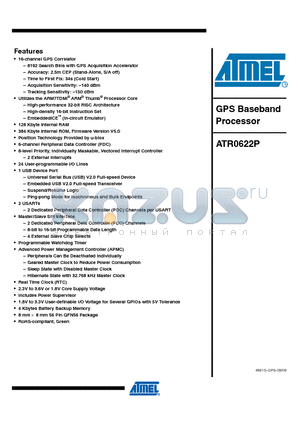 ATR0622P-PYQW datasheet - GPS Baseband Processor