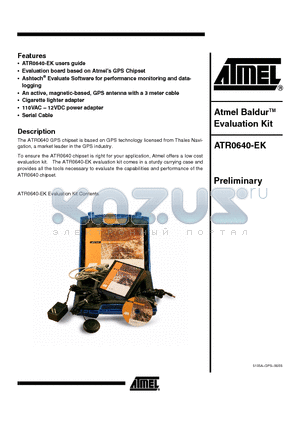 ATR0640-EK datasheet - Atmel Baldur Evaluation Kit