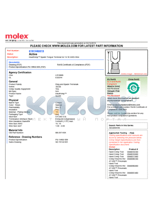 BB-207-06X datasheet - InsulKrimp Spade Tongue Terminal for 14-16 AWG Wire