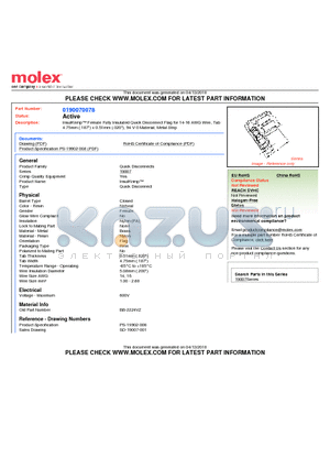 BB-2224VZ datasheet - InsulKrimp Female Fully Insulated Quick Disconnect Flag for 14-16 AWG Wire, Tab4.75mm (.187