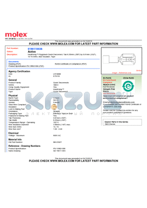 BB-2302T datasheet - InsulKrimp Piggyback Quick Disconnect, Tab 6.35mm (.250