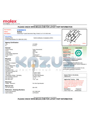 BB-4169 datasheet - VibraKrimp Quick Disconnect Flag, Female, for 14-16 AWG Wire