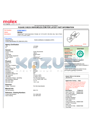 BB-4174 datasheet - VibraKrimp Quick Disconnect, Female, for 14-16 (2.00-1.30) Wire, Box, Tab 4.75mm(.187