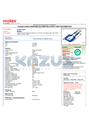 BB-5262T datasheet - Avikrimp Quick Disconnect, Male, for 14-16 (2.00-1.30), Mylar Tape, Tab 6.35mm (.250