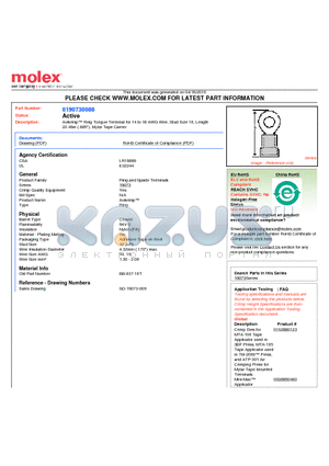 BB-837-10T datasheet - Avikrimp Ring Tongue Terminal for 14 to 16 AWG Wire